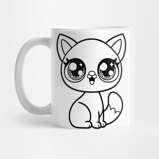 Cute Kitten With Big Eyes Mug